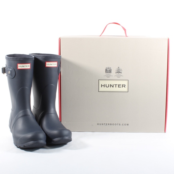 Hunter Womens Original Short Rain Boots Matte Navy - Picture 3 of 8